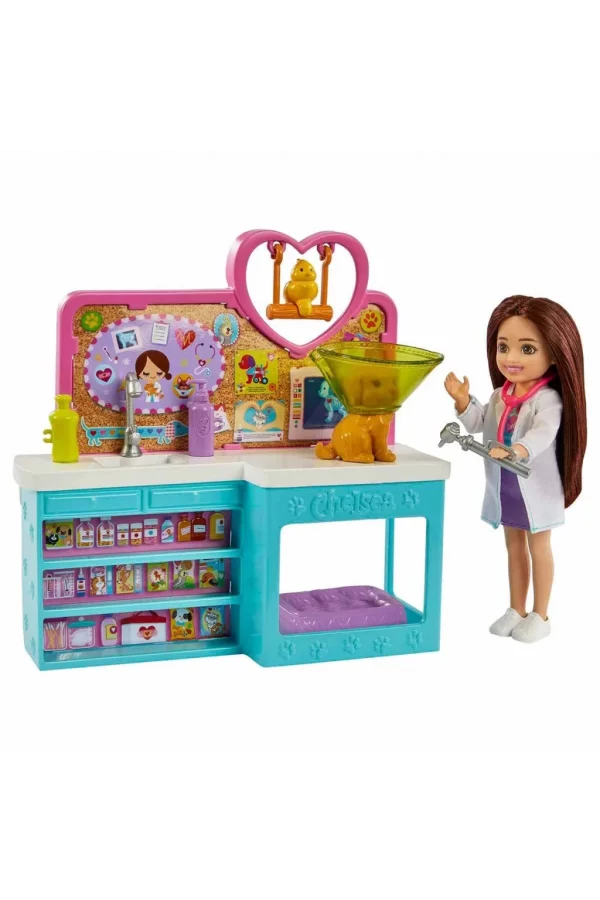 Nessiworld  Barbie Chelsea Meslekleri Öğreniyor Veteriner Oyun Seti HGT12