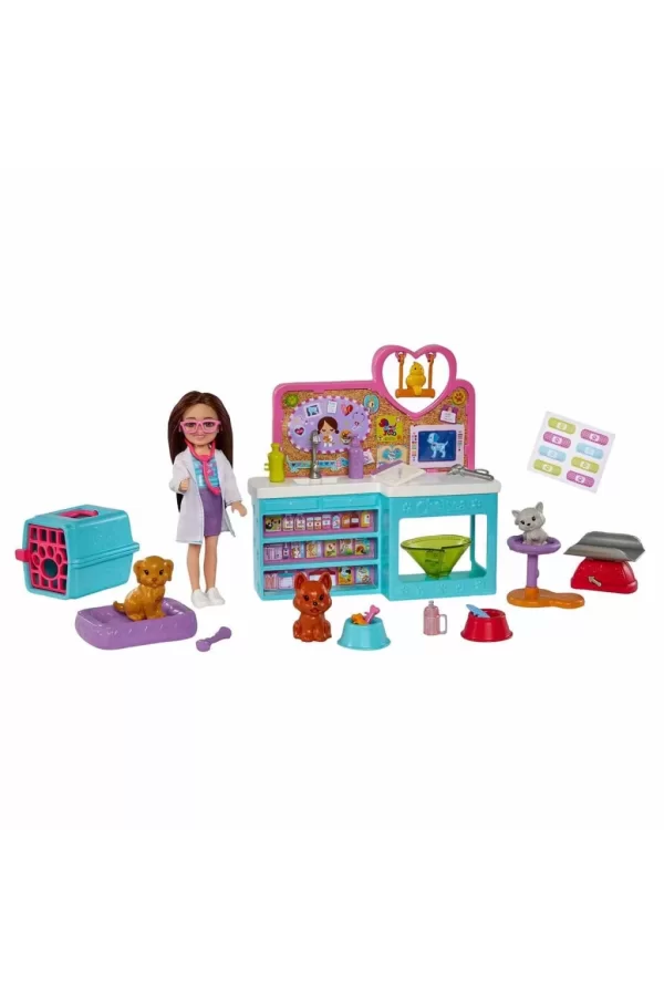 Nessiworld  Barbie Chelsea Meslekleri Öğreniyor Veteriner Oyun Seti HGT12