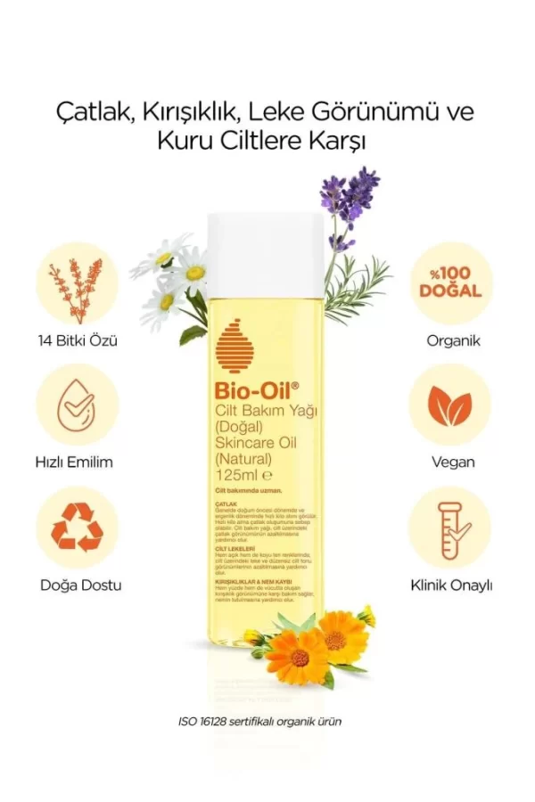 Nessiworld  Bio-Oil Çatlak Karşıtı ve Natural Cilt Bakım Yağı 125ml