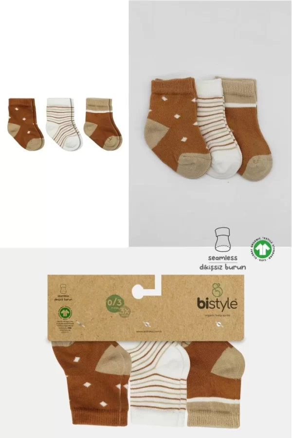 Nessiworld  Bistyle 3Lü Penye Erkek Soket Çorap BS10111 Hardal