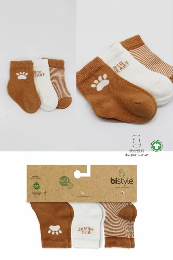 Nessiworld  Bistyle 3Lü Penye Soket Çorap BS10110 Hardal