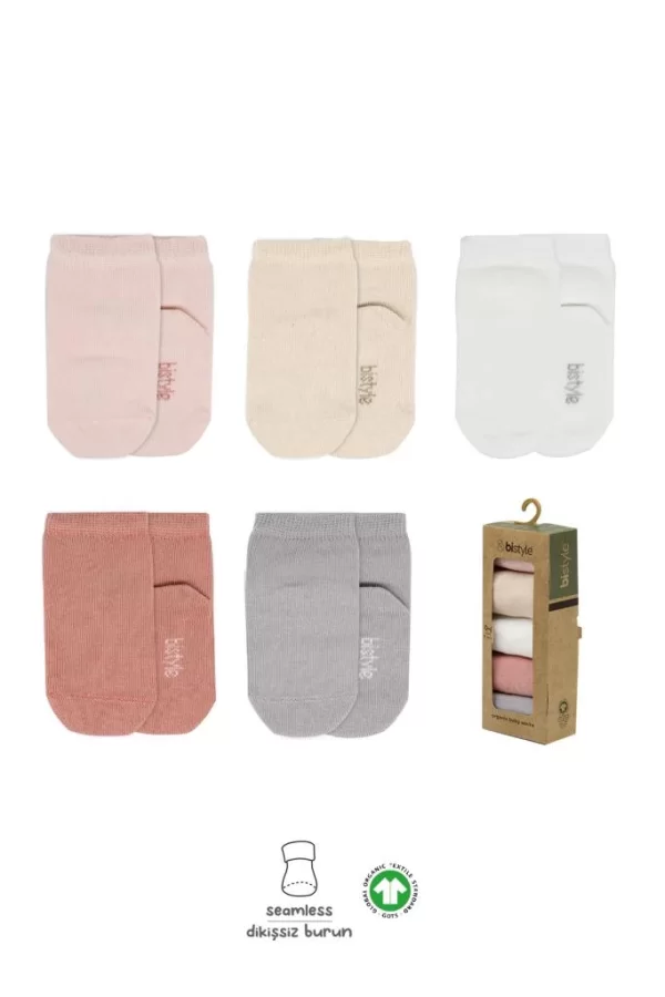Nessiworld Bistyle 5li Penye Soket Kutulu Basic Çorap 10131 Pudra