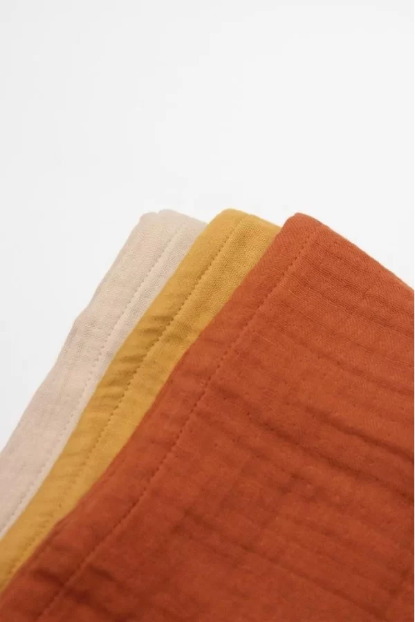 Nessiworld Bistyle 6lı Müslin Mendil 20x20 cm 90106 Kiremit Bej Hardal