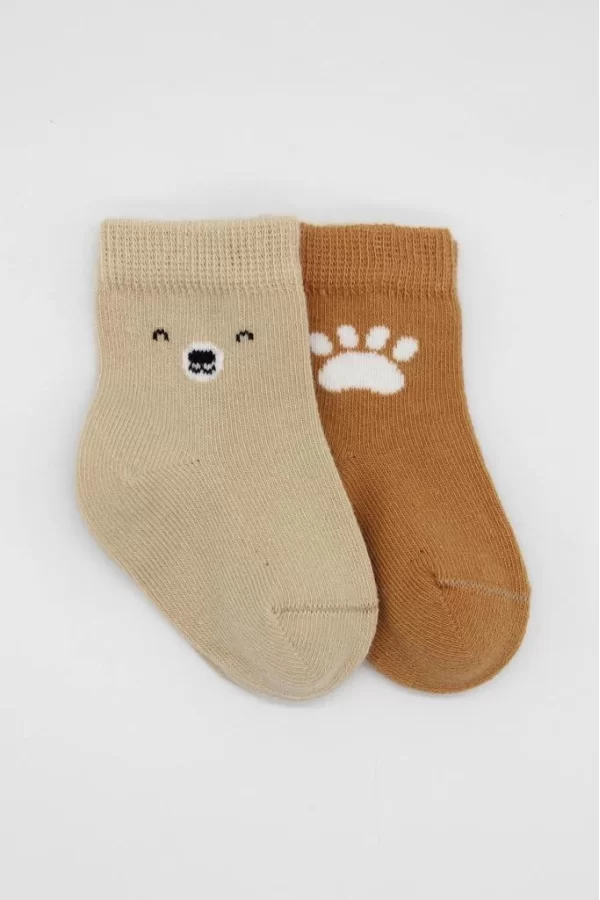 Nessiworld  Bistyle Bear Penye Soket Çorap 2Li BS10116 Bej