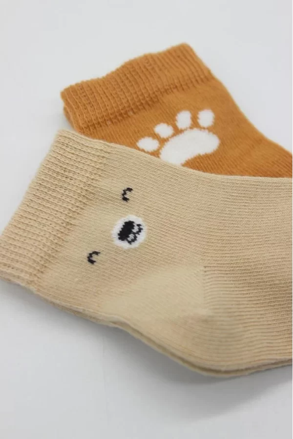 Nessiworld  Bistyle Bear Penye Soket Çorap 2Li BS10116 Bej