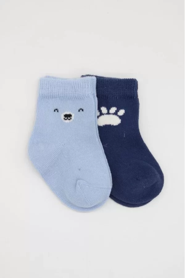 Nessiworld  Bistyle Bear Penye Soket Çorap 2Li BS10116 Mavi