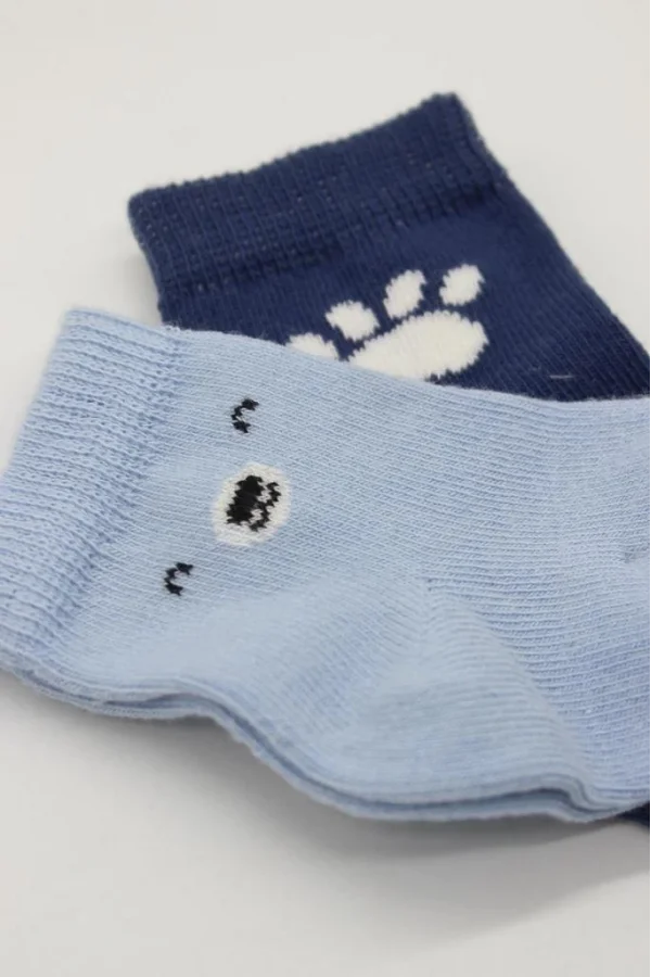 Nessiworld  Bistyle Bear Penye Soket Çorap 2Li BS10116 Mavi