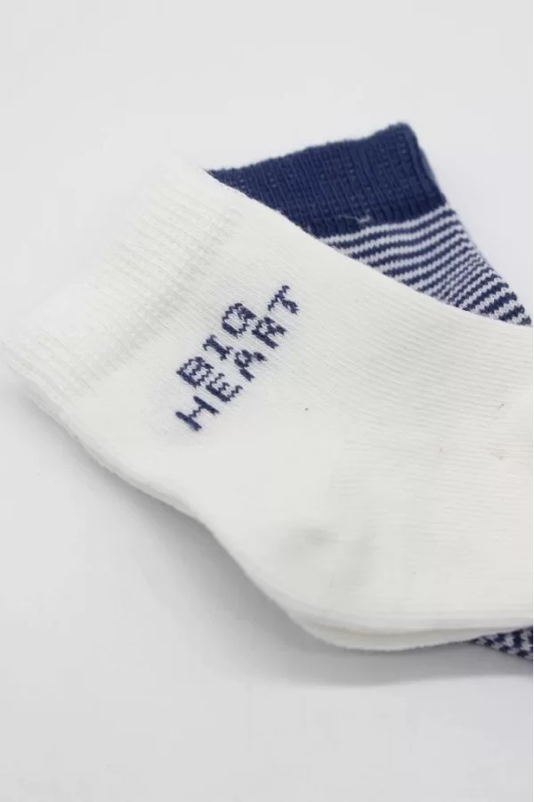 Nessiworld  Bistyle Big Heart Penye Soket Çorap 2Li BS10117 Lacivert