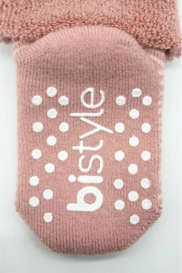 Nessiworld  Bistyle Çemberli Kaymaz Havlu Soket Çorap 2Li BS10503 Pudra Pembe