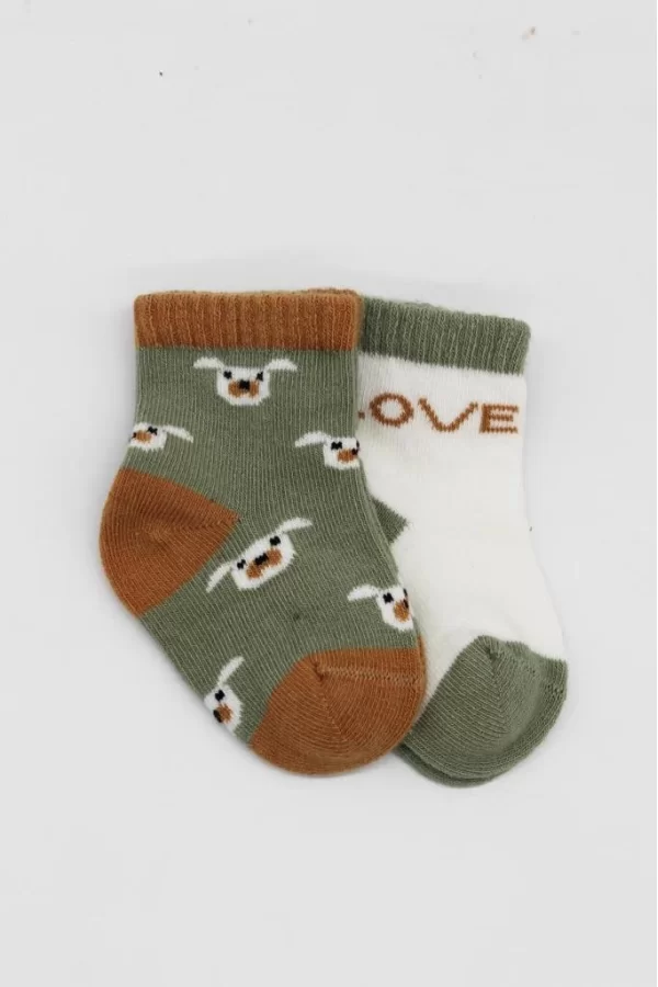 Nessiworld  Bistyle Love Dog Penye Soket Çorap 2Li BS10118 Nil