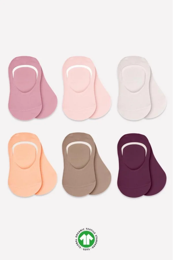 Nessiworld  Bistyle Mix Babet Çorap 6Lı BS30101M Gül Kurusu
