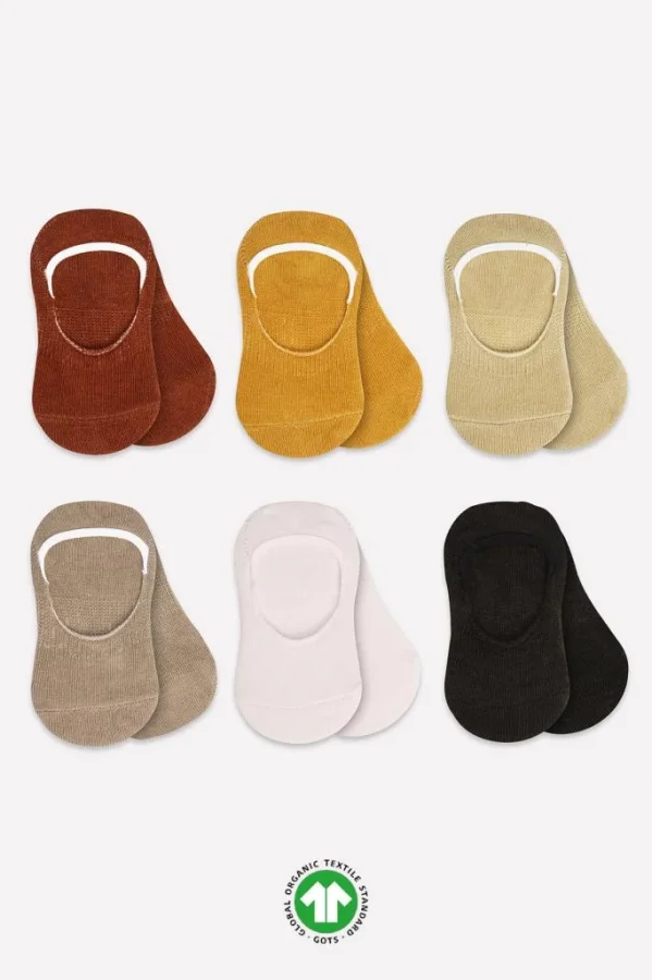 Nessiworld  Bistyle Mix Babet Çorap 6Lı BS30101M Toprak