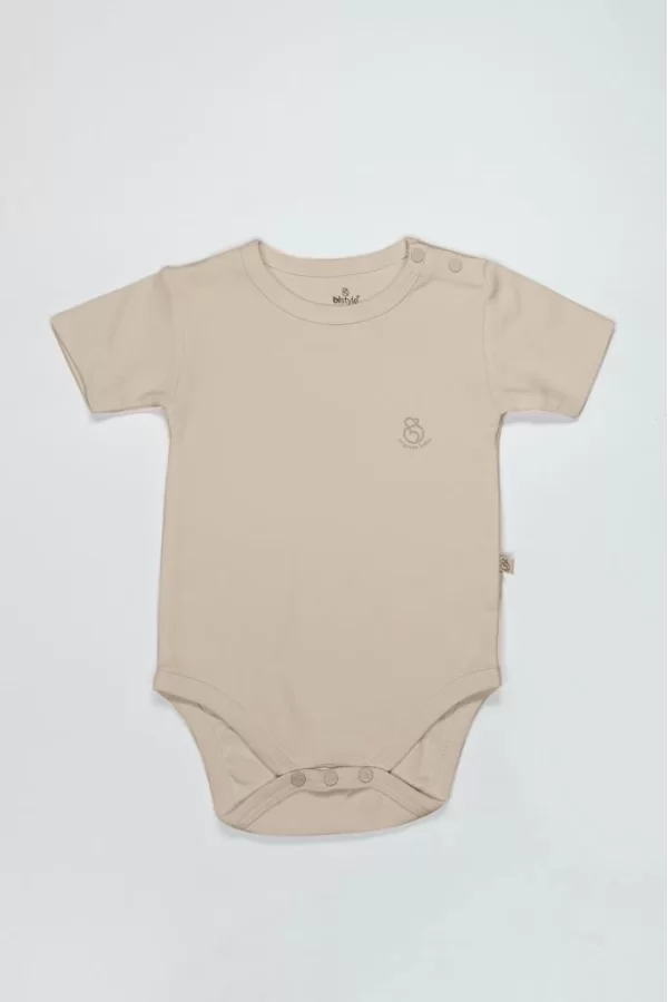 Nessiworld Bistyle Organik Natural Basic Style Yarım Kol Body BS17103 Bej