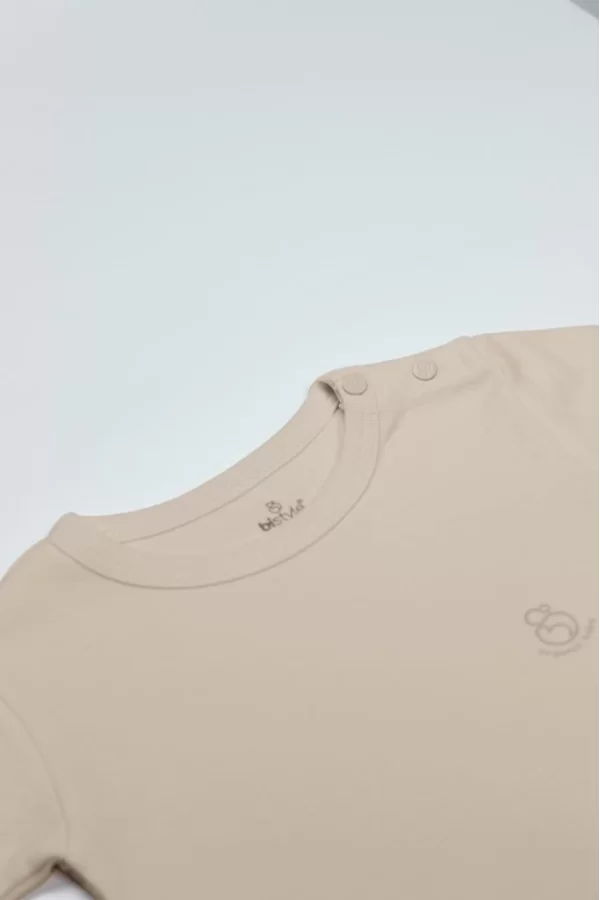Nessiworld Bistyle Organik Natural Basic Style Yarım Kol Body BS17103 Bej
