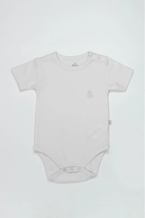 Nessiworld Bistyle Organik Natural Basic Style Yarım Kol Body BS17103 Beyaz