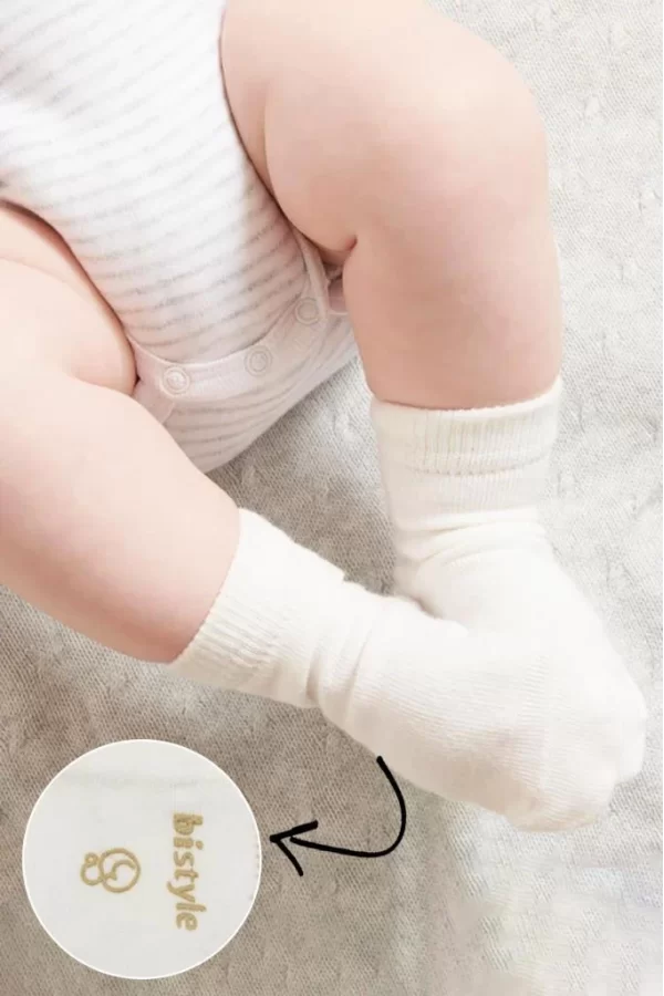 Nessiworld  Bistyle Puanlı Kaymaz Penye Soket Çorap 3Lü BS10108 Bej