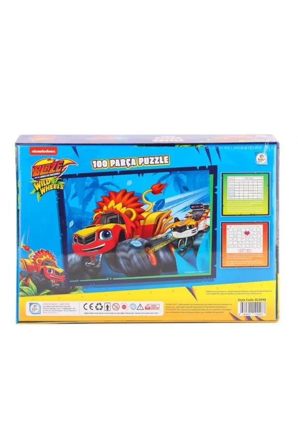 Nessiworld  BL0048 Blaze Monster Machines 100 Parça Puzzle -Laçokids