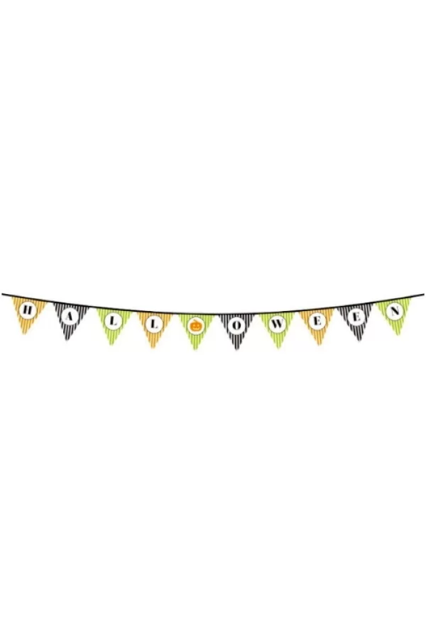 Nessiworld Cadılar Bayramı Kabak Temalı Halloween Yazılı Banner Süs Flama 3 Metre