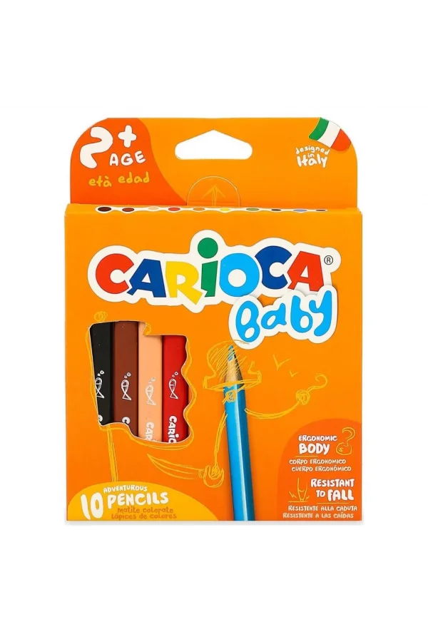 Nessiworld  Carioca Baby Jumbo Üçgen Kuru Boya Kalemi 10lu