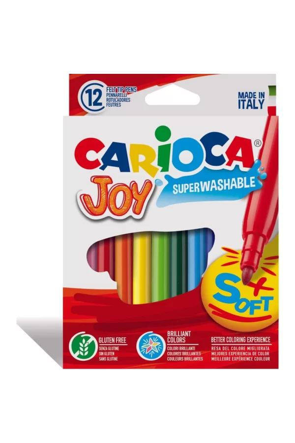 Nessiworld  Carioca Joy Süper Yıkanabilir Keçeli Boya Kalemi 12Li