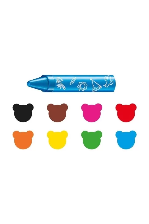 Nessiworld  Carioca Jumbo Bebek Elleri Kirletmeyen Pastel Boya Kalemi 8Li