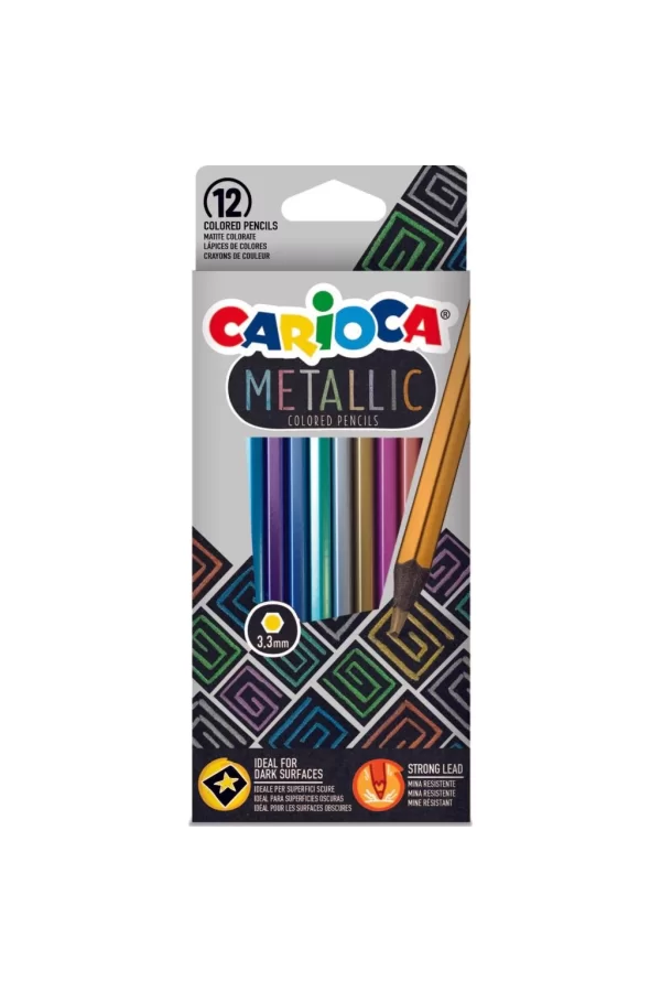 Nessiworld  Carioca Metalik Kuru Boya Kalemi 12Li