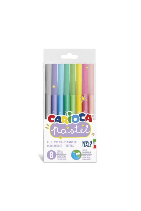 Nessiworld  Carioca Pastel Süper Yıkanabilir Keçeli Kalem 8Li