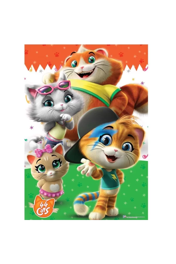 Nessiworld CAT 709 44 Kedi Puzzle 50 Parça - Ks Puzzle
