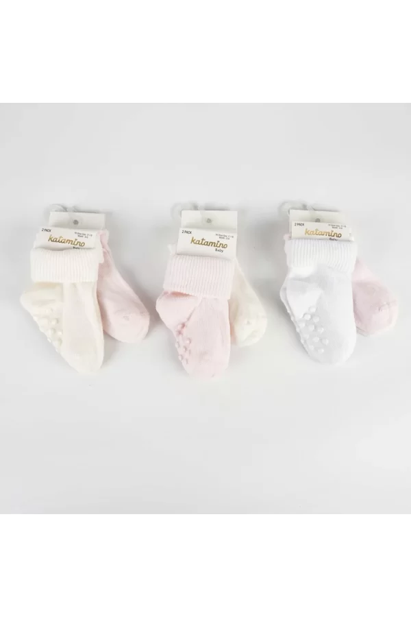 Nessiworld   Cenet 2li Absli Kız Bebek Soket Çorap K44048 Asorti