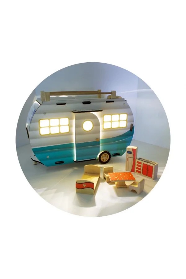 Nessiworld ÇG95 Ahşap Karavan Turkuaz -Okutan
