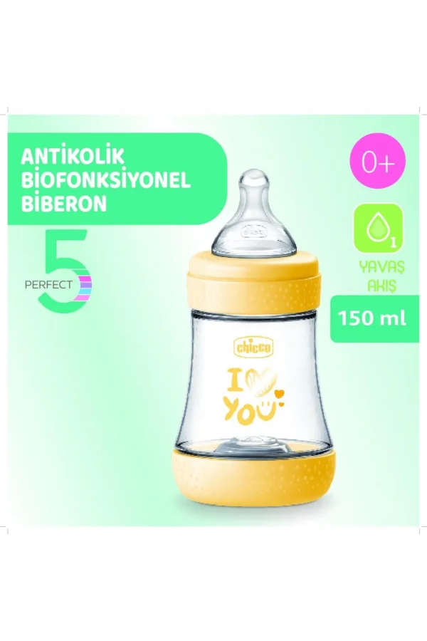 Nessiworld  Chicco Perfect 5 Antikolik Biberon PP 150 ml Boy