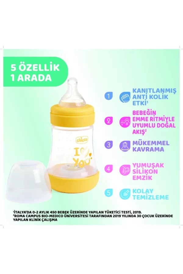 Nessiworld  Chicco Perfect 5 Antikolik Biberon PP 150 ml Boy
