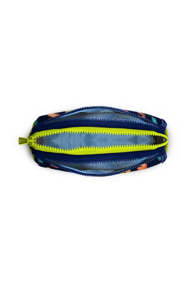 Nessiworld  Coral High Kids Lacivert Neon Sarı Monster Desenli Üç Bölmeli Kalem Çantası 22026