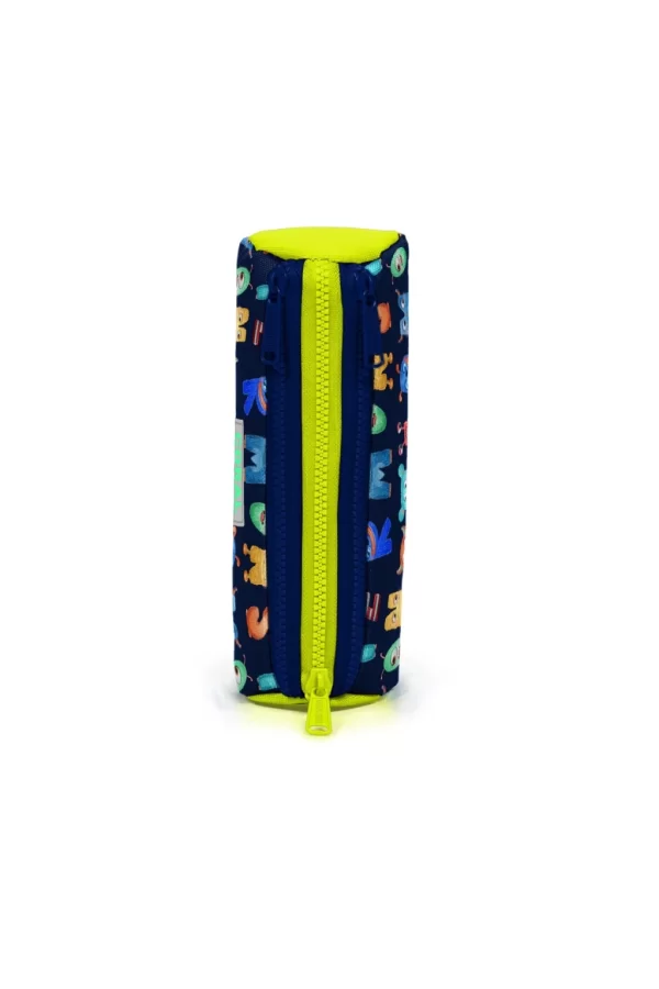Nessiworld  Coral High Kids Lacivert Neon Sarı Monster Desenli Üç Bölmeli Kalem Çantası 22026