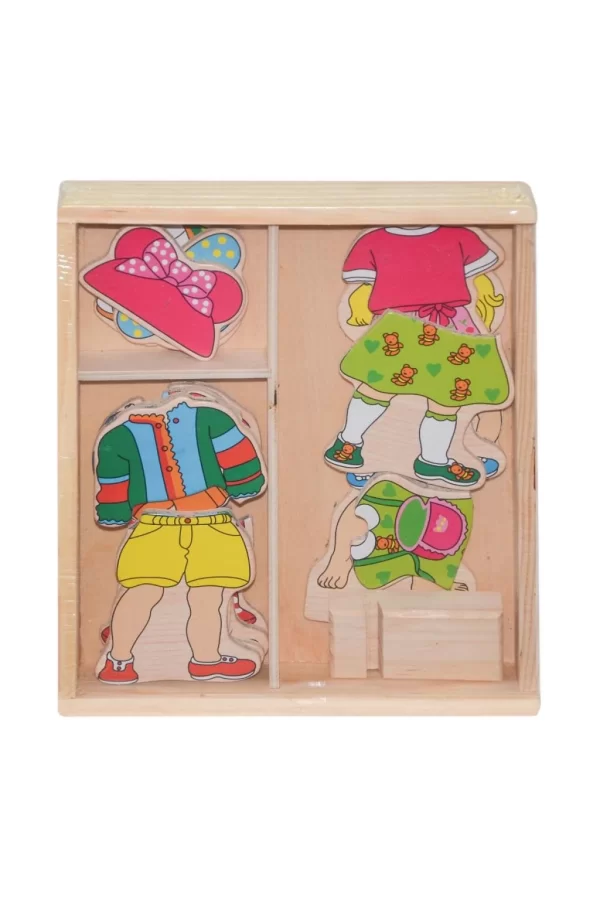 Nessiworld  CS-6817 Ahşap Elbise Giydirme Oyunu -Chiva