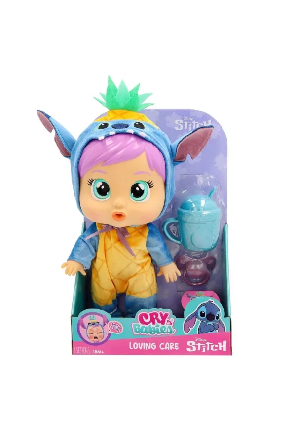 Nessiworld  CYB70000 Cry Babies Love and Care Stitch Kostümlü Bebek