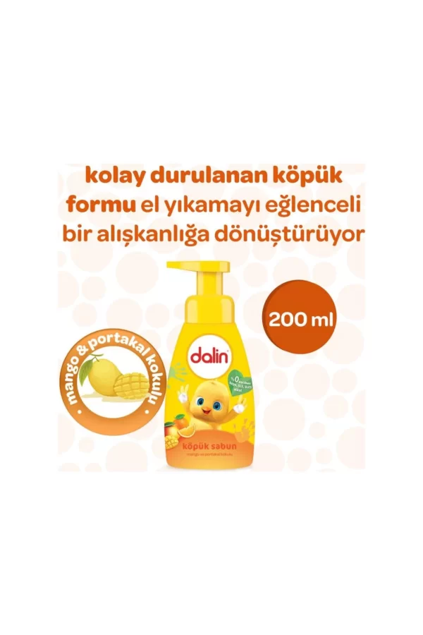 Nessiworld Dalin Köpük Sabun Mango ve Portakal Kokulu 200 ml