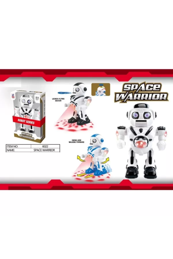Nessiworld  DF-6022 Işıklı ve Müzikli Disk Atan Uzay Savaşçısı Robot