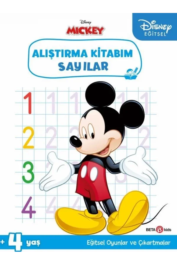 Nessiworld  Disney Eğitsel Çıkartmalı Mickey Alıştırma Kitabım