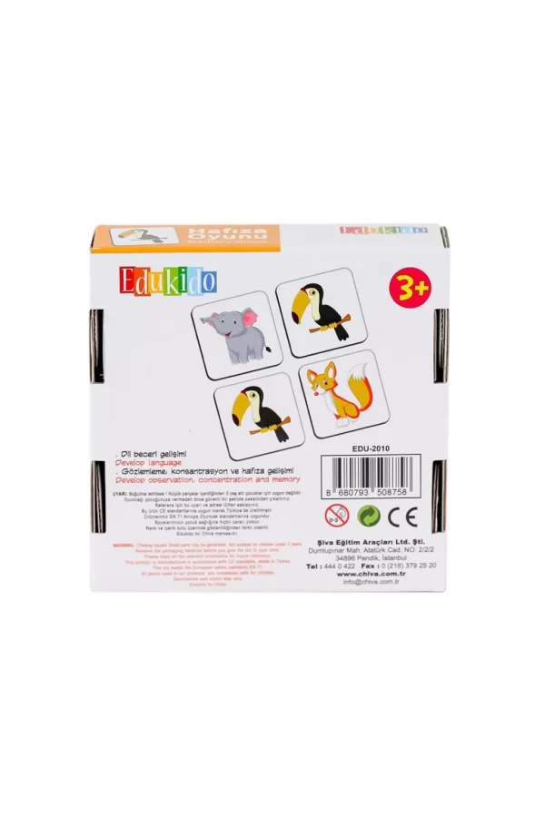 Nessiworld  EDU-2010 Hafıza Oyunu Neşeli Hayvanlar