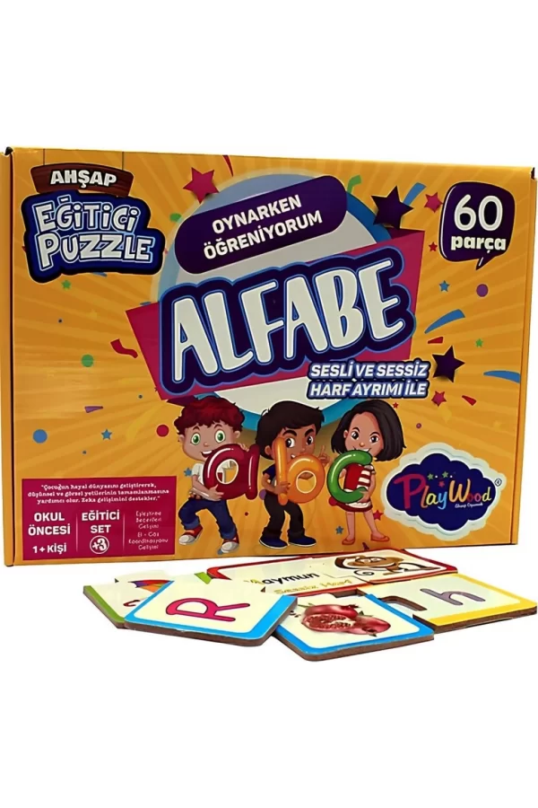 Nessiworld  Eğitici Ahşap Puzzle Alfabe