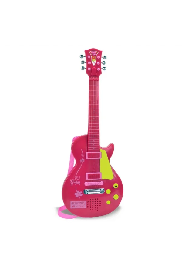Nessiworld  Elektronik Tuşlu ve Telli Askılı Pembe Gitar