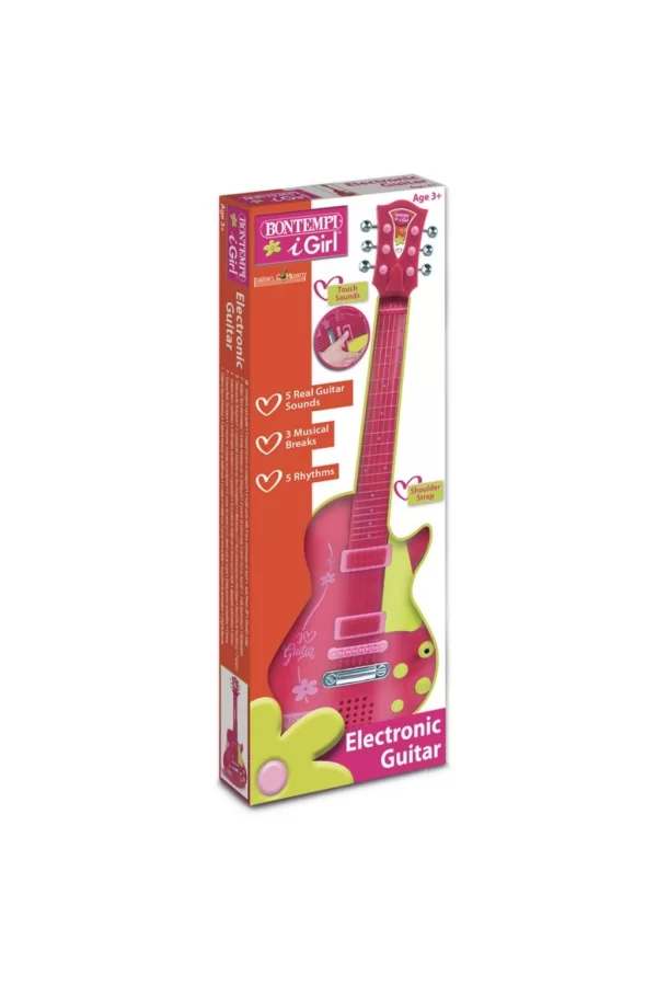 Nessiworld  Elektronik Tuşlu ve Telli Askılı Pembe Gitar