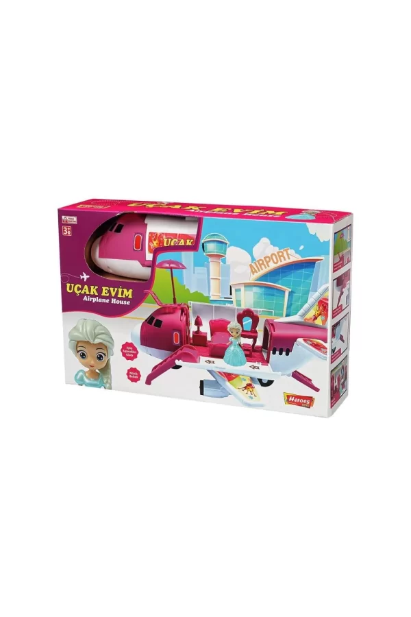 Nessiworld  ERN-2013 Heroes Toys Uçak Ev Bebek Seti - Eren Oyuncak