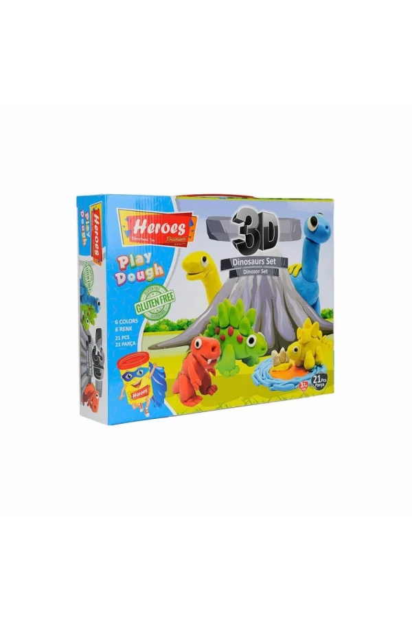 Nessiworld  ERN-568 Heroes 3D Dinazor Oyun Hamur Seti - Eren Oyuncak