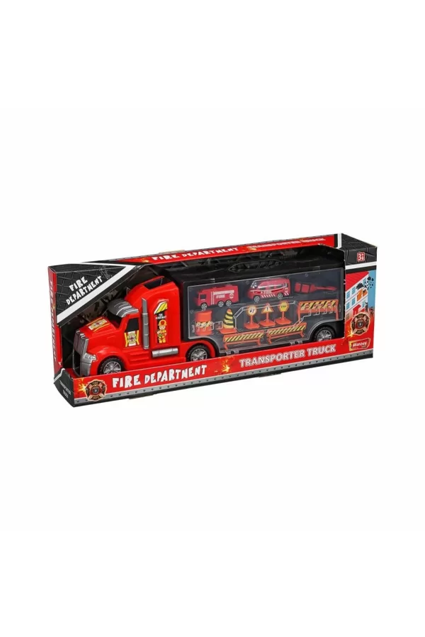 Nessiworld  ERN-875 Heroes Toys Çantalı İtfaiye Taşıyıcı Tır Seti - Eren Oyuncak