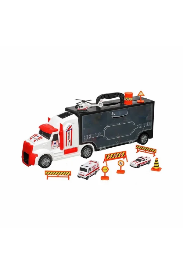 Nessiworld  ERN-877 Heroes Toys Çantalı Ambulans Taşıyıcı Tır Seti - Eren Oyuncak