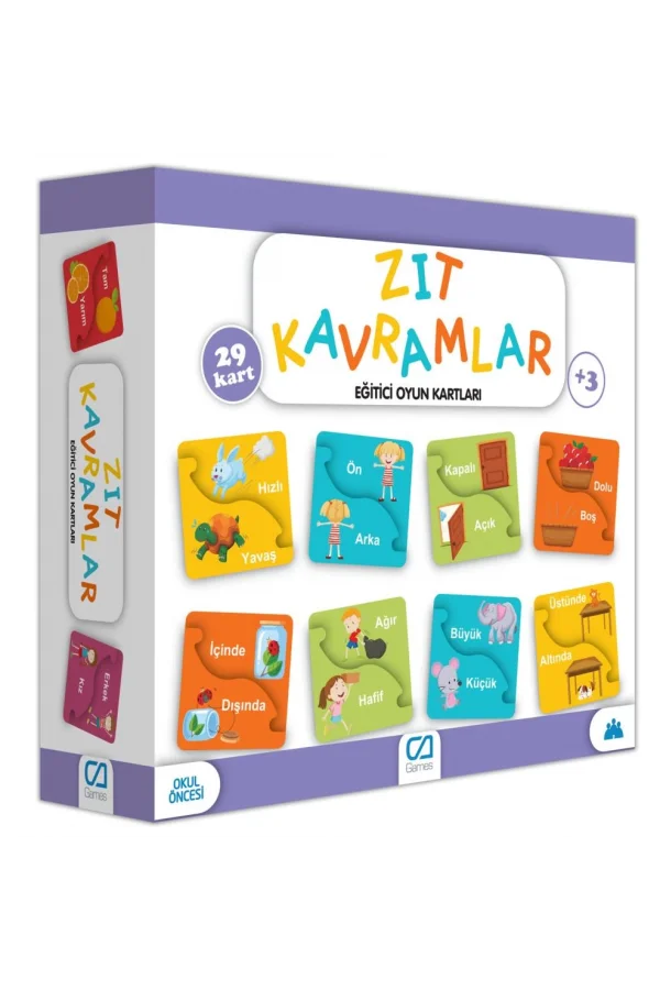 Nessiworld  Games Zıt Kavramlar Eğitici Oyun Kartları 29 Kart 5045