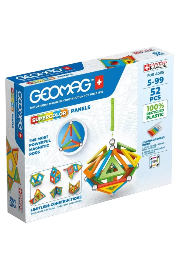 Nessiworld  Geomag Supercolor Panels Manyetik Zeka Oyunu 52 Parça