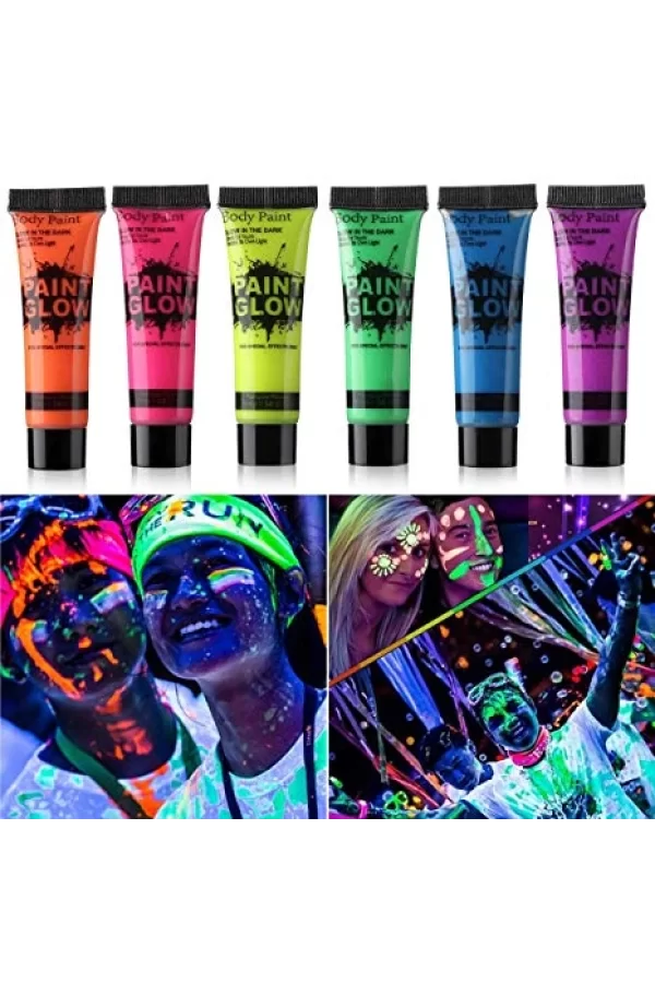 Nessiworld    Glow Stick Boya Fosforlu Krem Boya 12 Adet